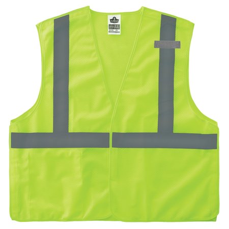 GLOWEAR BY ERGODYNE M Lime Economy Breakaway Mesh Vest Class 2 - Single Vest 8215BA-S